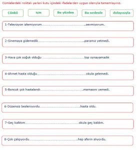 3.SINIF TÜRKÇE NEDEN(SEBEP) SONUÇ İLİŞKİLERİ KONU ANLATIMI VE ÇALIŞMA